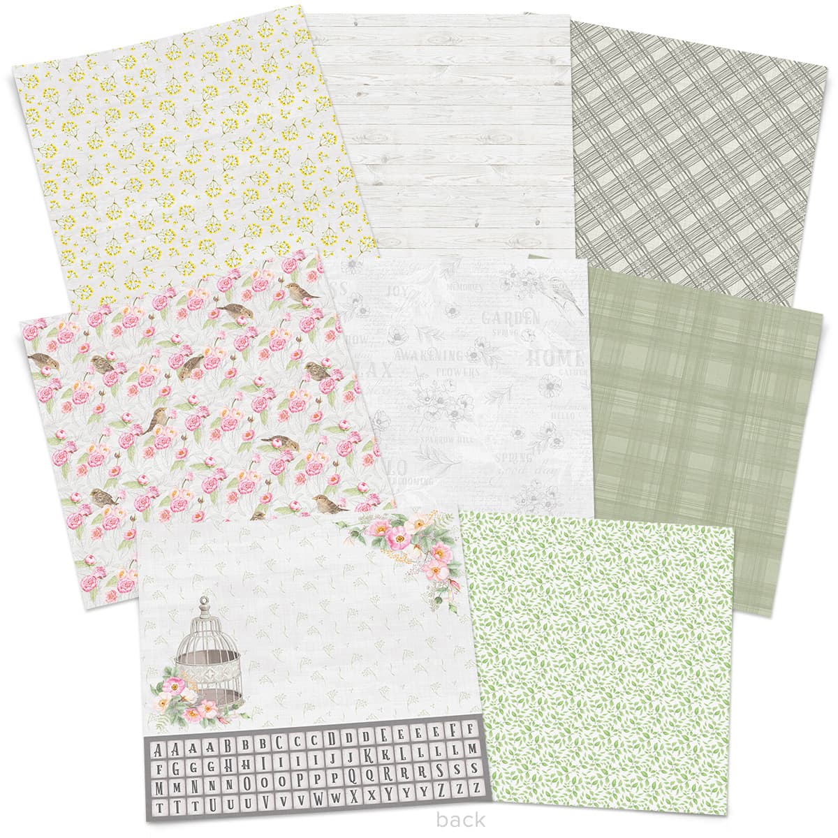 Ciao Bella Sparrow Hill Patterns Pad 12x12 8/Pkg-3
