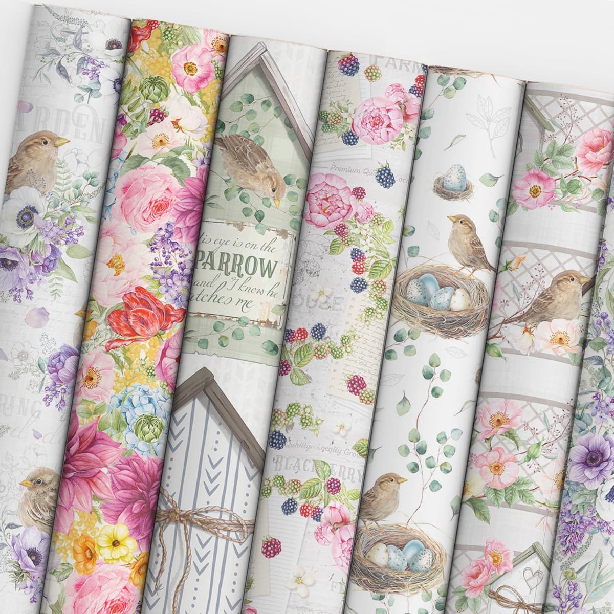 Ciao Bella Sparrow Hill Patterns Pad 12x12 8/Pkg-4