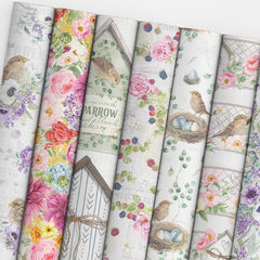 Ciao Bella Sparrow Hill Patterns Pad 12x12 8/Pkg-4