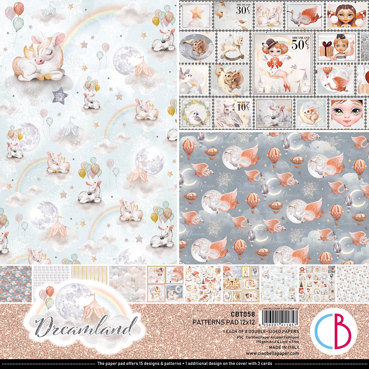 Dreamland Patterns Pad 12x12 8/Pkg-1