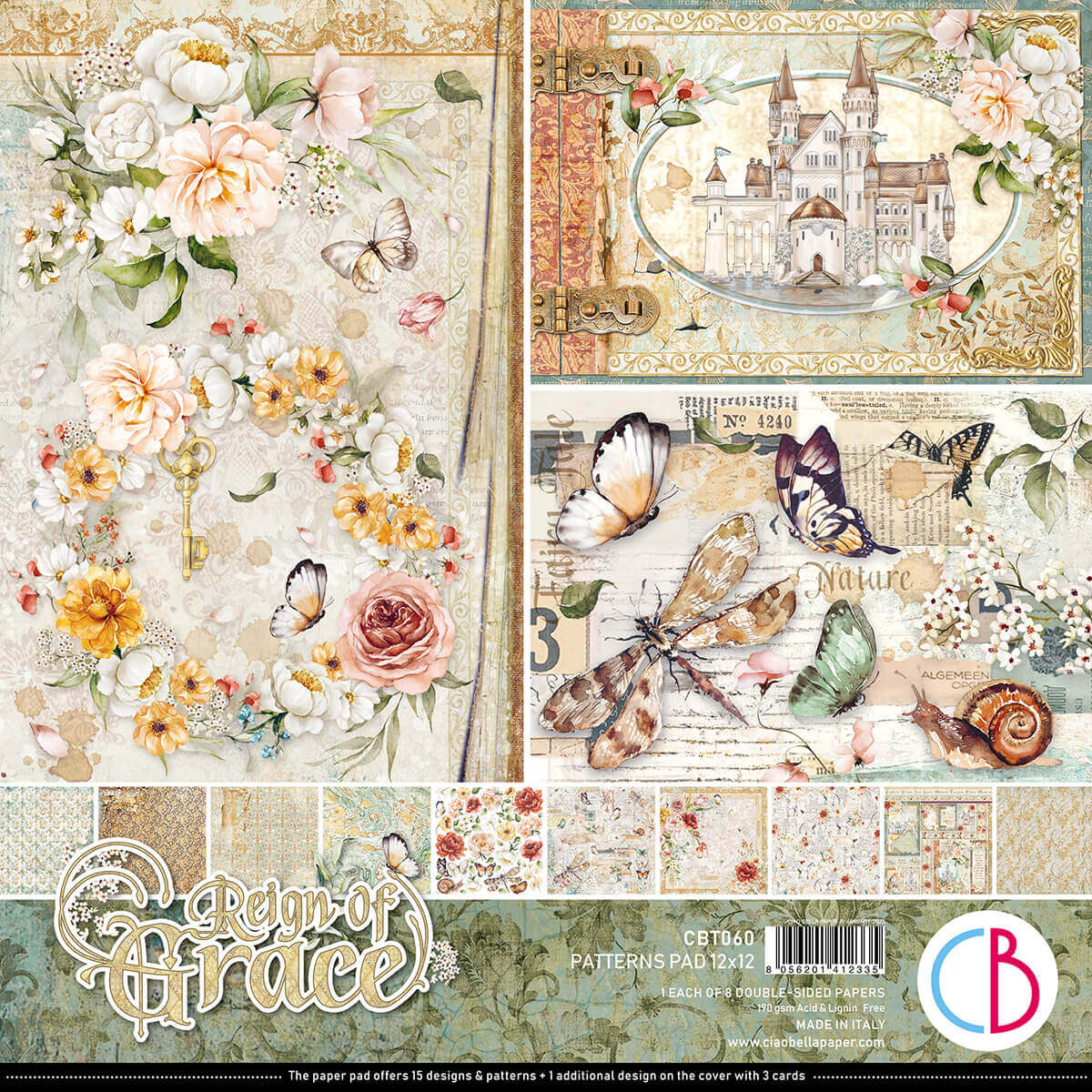 Reign of Grace Patterns Pad 12x12 8/Pkg-1