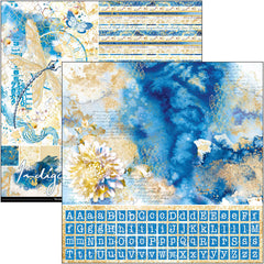Indigo Patterns Pad 12x12 8/Pkg-2