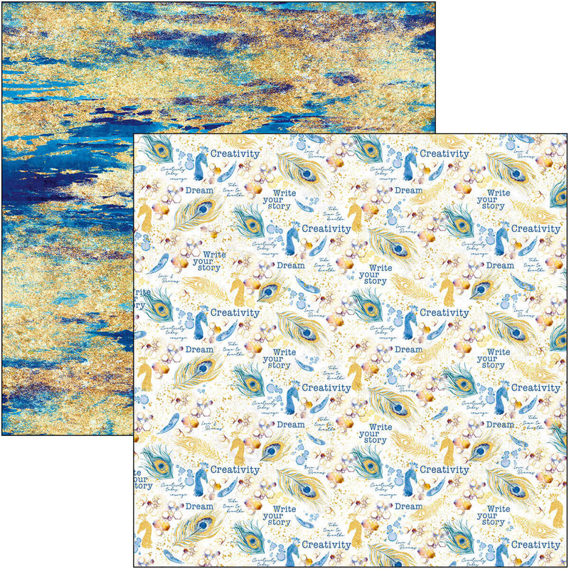 Indigo Patterns Pad 12x12 8/Pkg-4