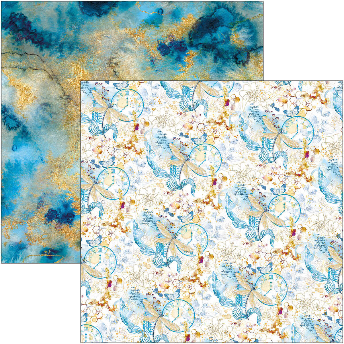 Indigo Patterns Pad 12x12 8/Pkg-8