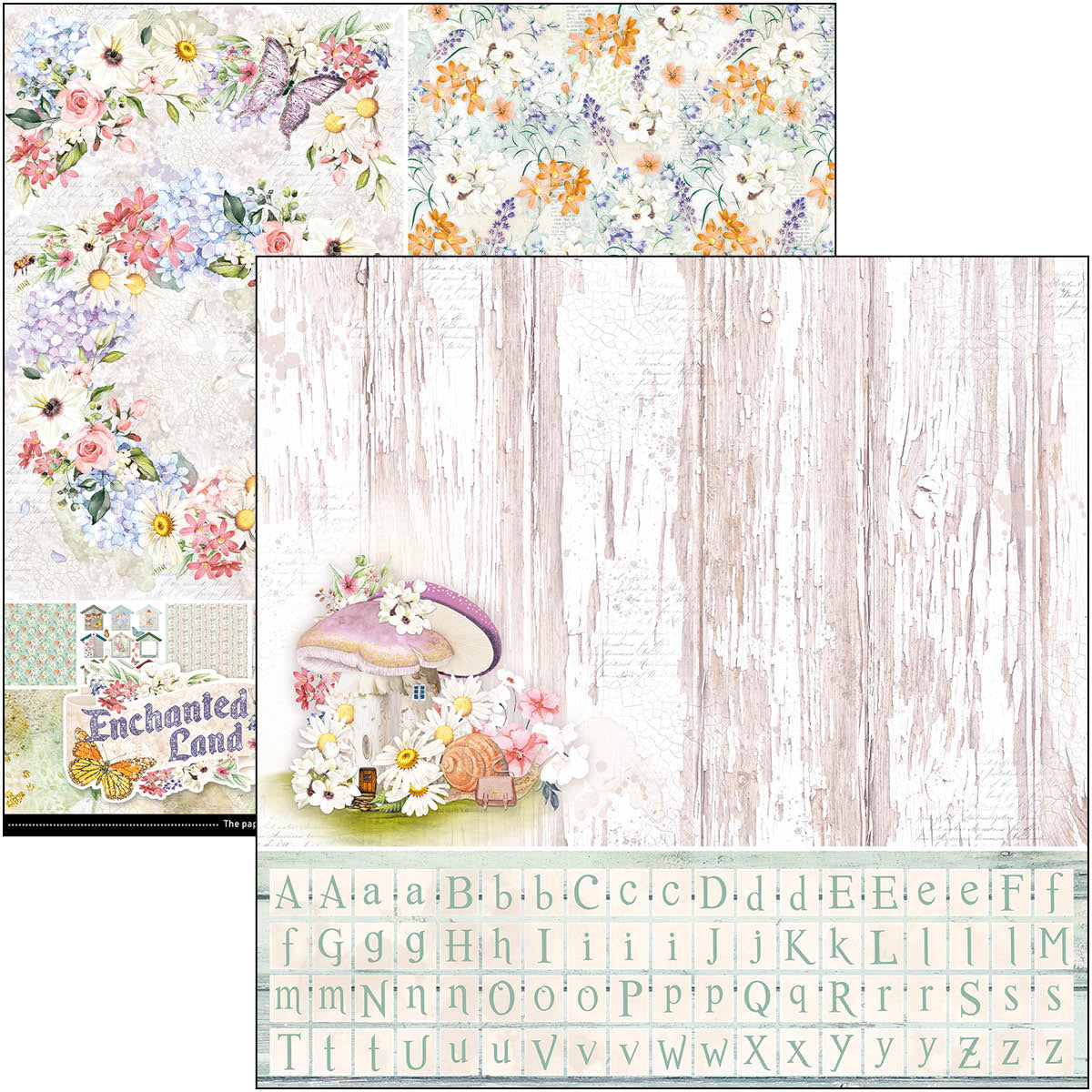 Ciao Bella Enchanted Land Patterns Pad 12"x12" 8/Pkg-7