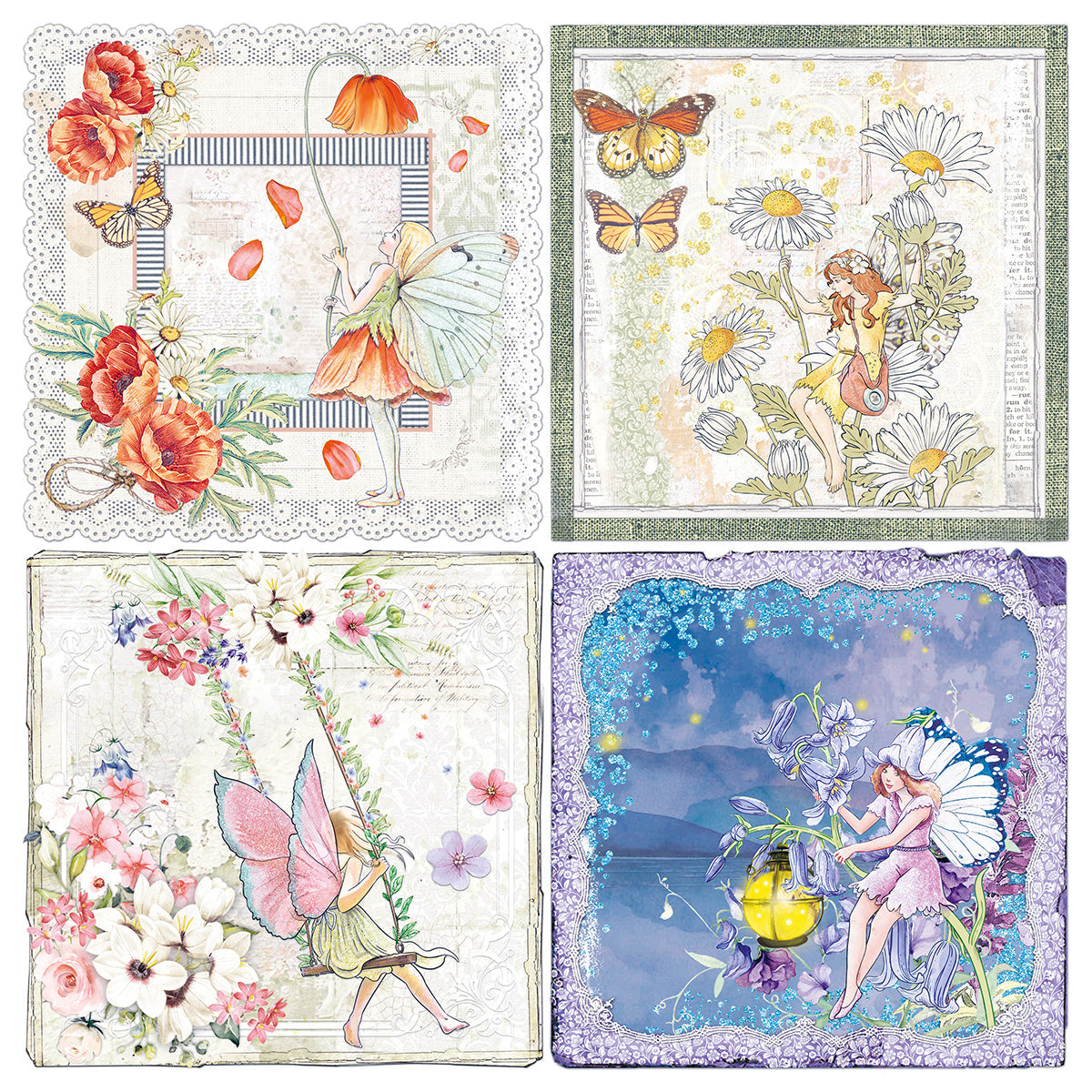 Ciao Bella Enchanted Land Patterns Pad 12"x12" 8/Pkg-3