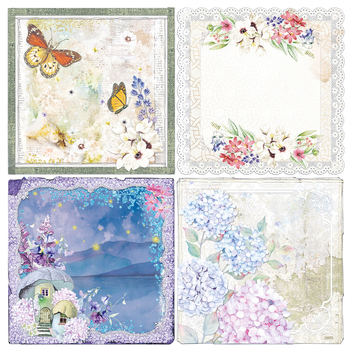 Ciao Bella Enchanted Land Patterns Pad 12"x12" 8/Pkg-4