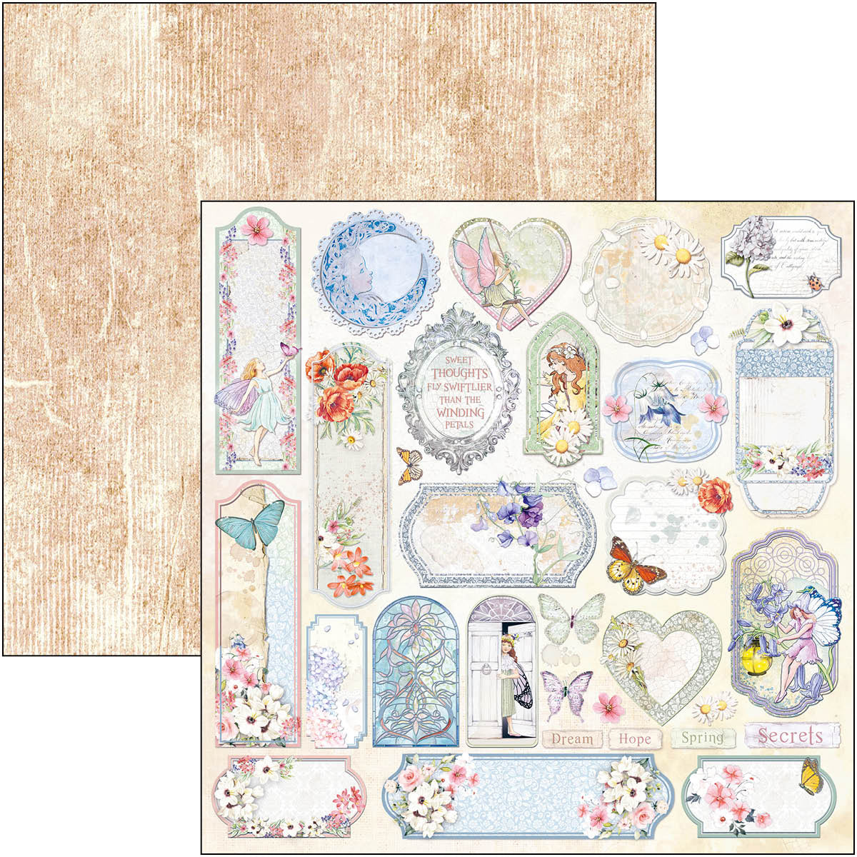 Ciao Bella Enchanted Land Patterns Pad 12"x12" 8/Pkg-14