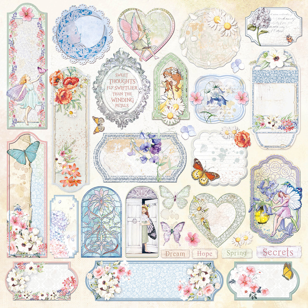 Ciao Bella Enchanted Land Patterns Pad 12"x12" 8/Pkg-15