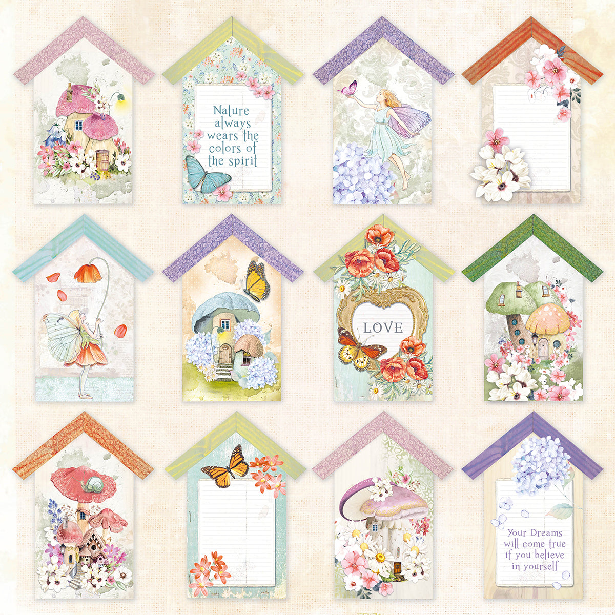 Ciao Bella Enchanted Land Patterns Pad 12"x12" 8/Pkg-10