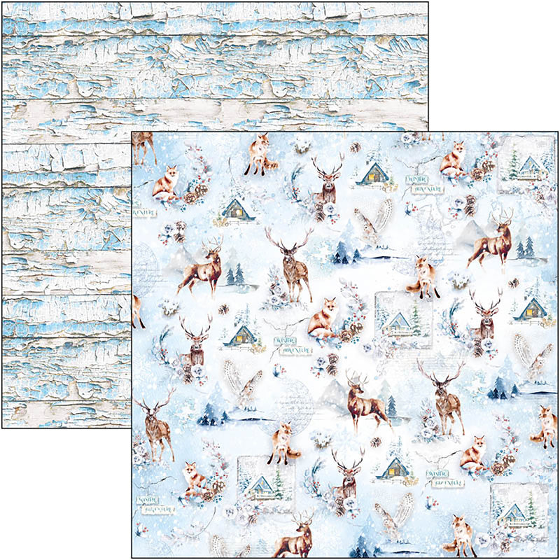 Ciao Bella Winter Journey Patterns Pad 12"x12" 8/Pkg-3