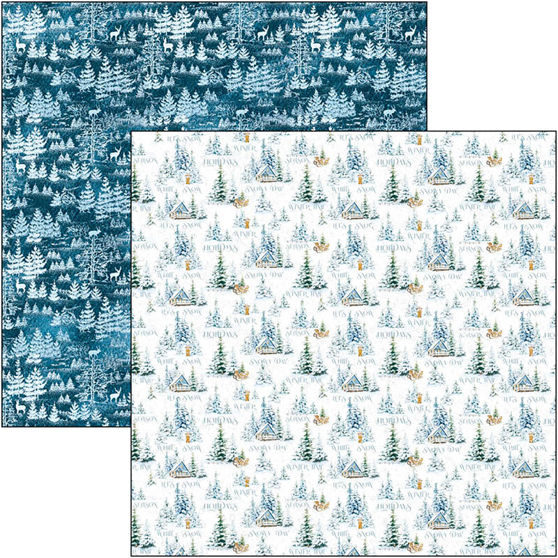 Ciao Bella Winter Journey Patterns Pad 12"x12" 8/Pkg-5