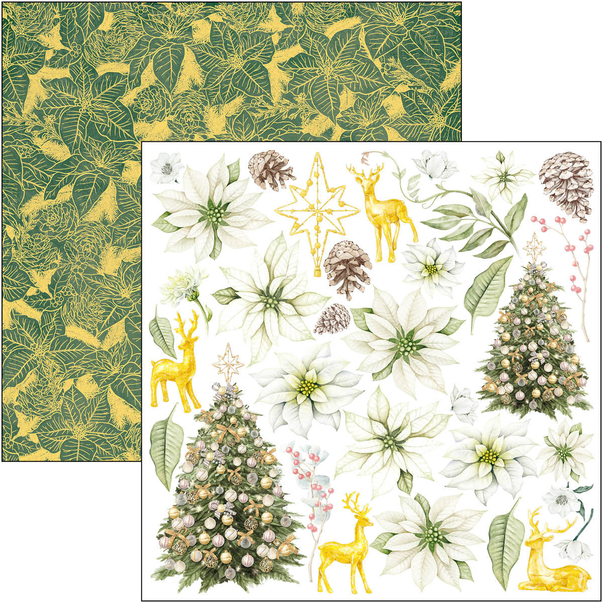 Ciao Bella Sparkling Christmas Patterns Pad 12"x12" 8/Pkg-4