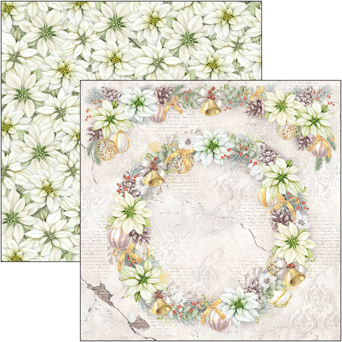 Ciao Bella Sparkling Christmas Patterns Pad 12"x12" 8/Pkg-5