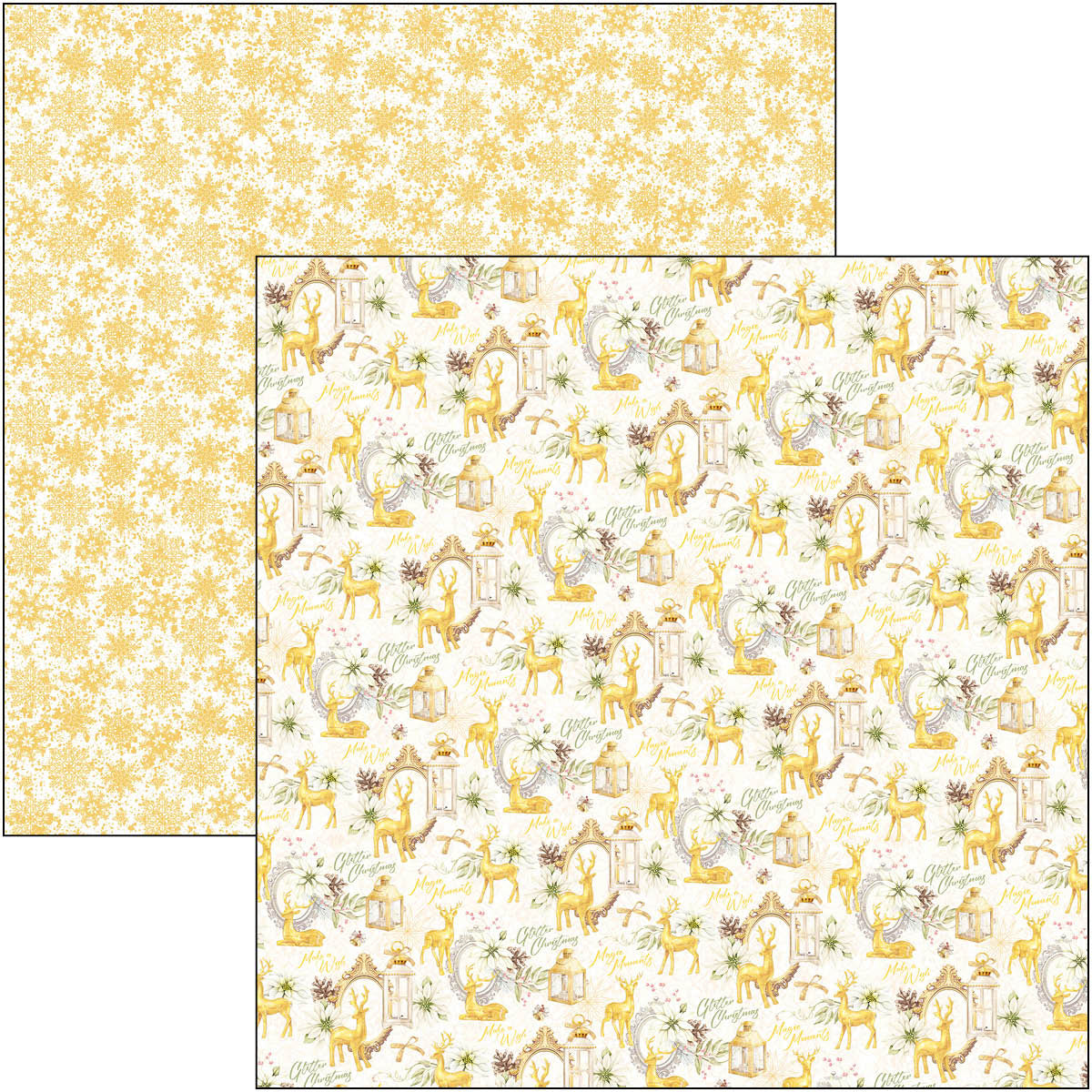 Ciao Bella Sparkling Christmas Patterns Pad 12"x12" 8/Pkg-7