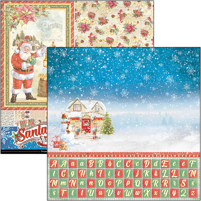 Ciao Bella Dear Santa Patterns Pad 12x12 8/Pkg-9