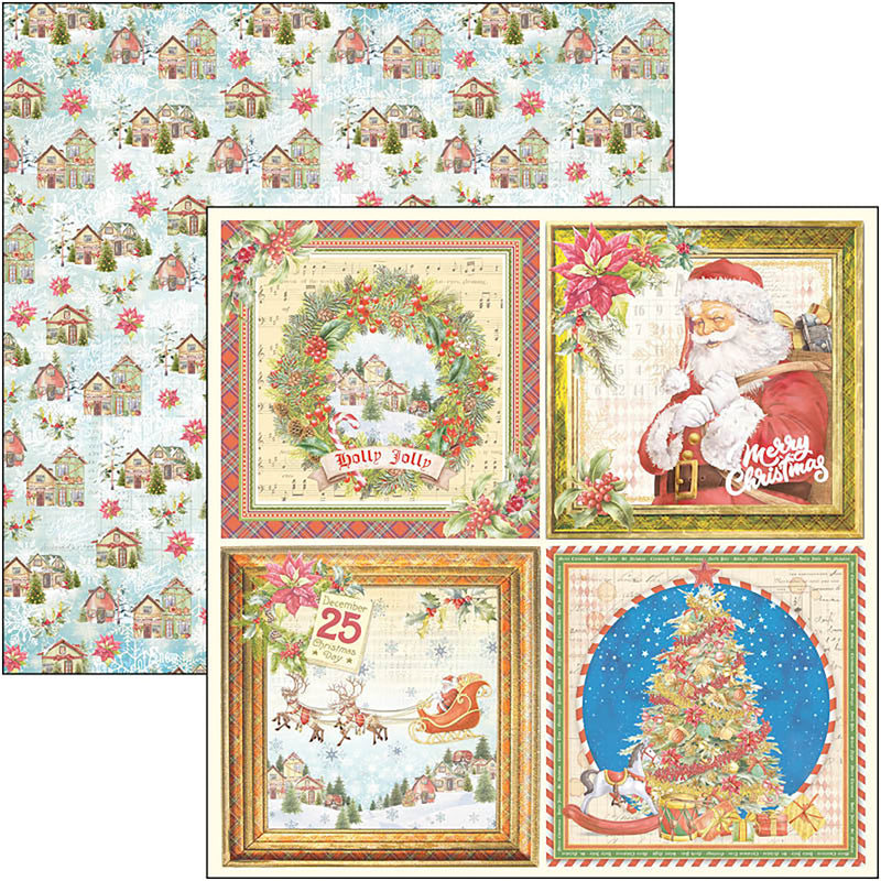 Ciao Bella Dear Santa Patterns Pad 12x12 8/Pkg-1