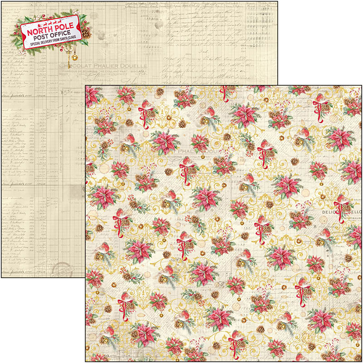 Ciao Bella Dear Santa Patterns Pad 12x12 8/Pkg-3