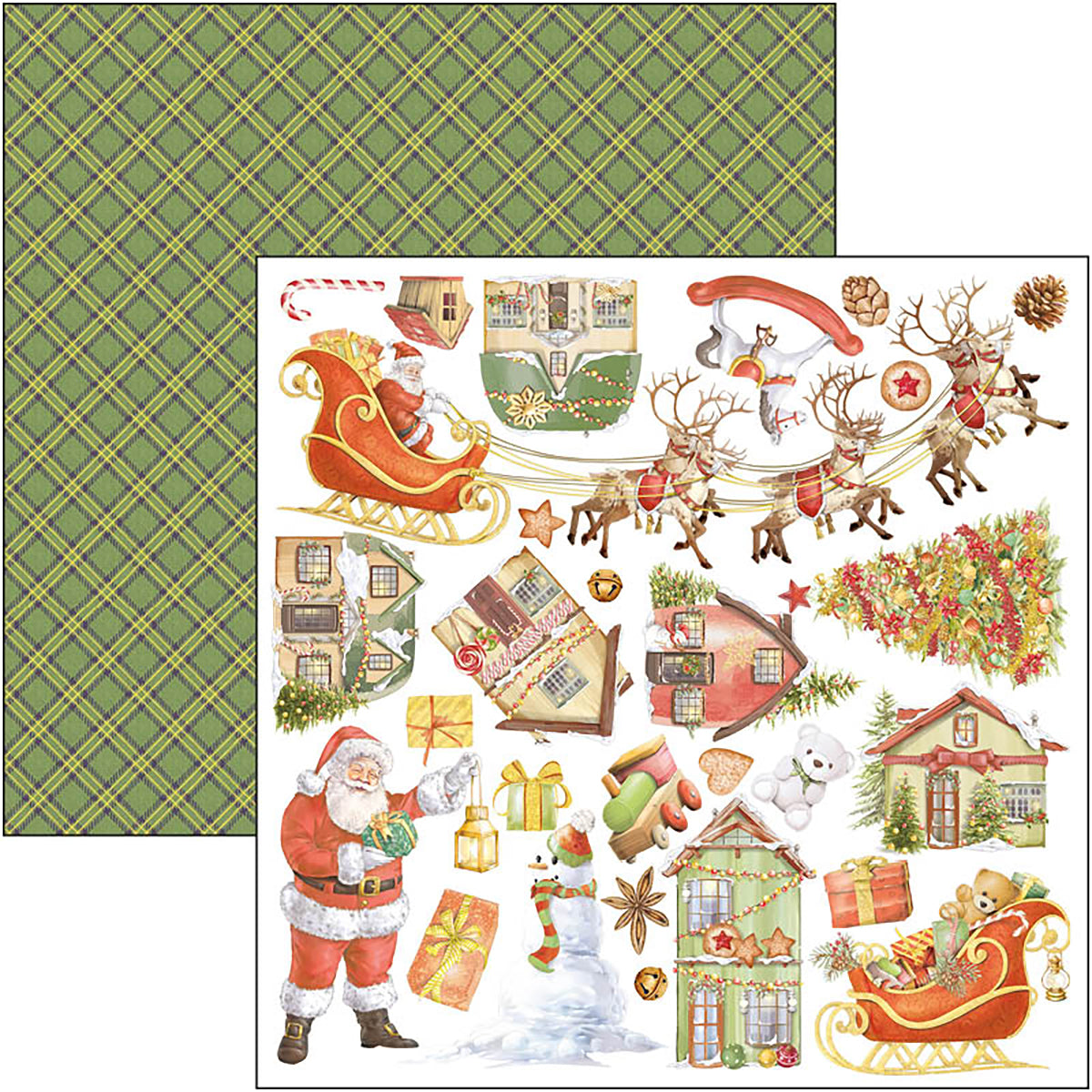 Ciao Bella Dear Santa Patterns Pad 12x12 8/Pkg-5