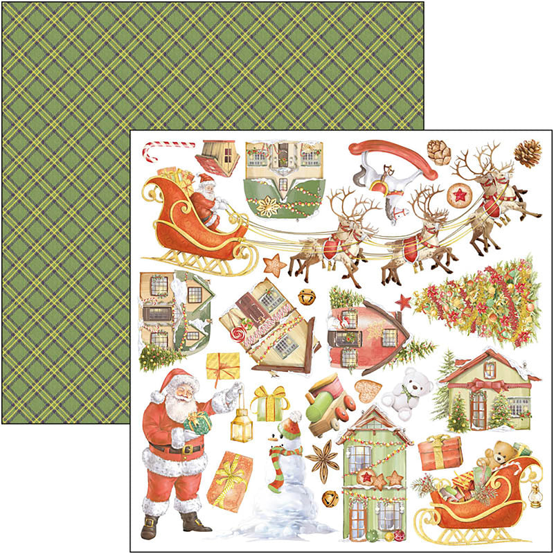 Ciao Bella Dear Santa Patterns Pad 12x12 8/Pkg-5