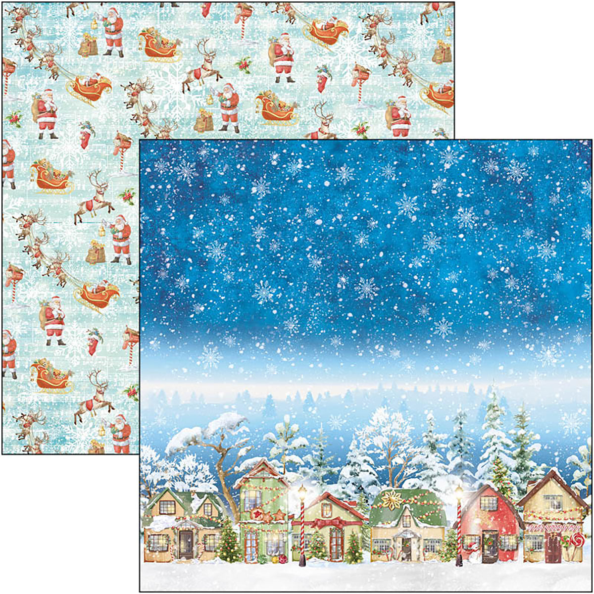 Ciao Bella Dear Santa Patterns Pad 12x12 8/Pkg-6