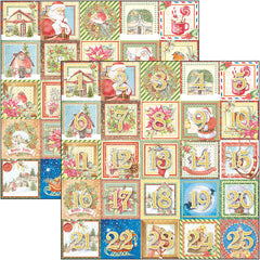 Ciao Bella Dear Santa Patterns Pad 12x12 8/Pkg-7