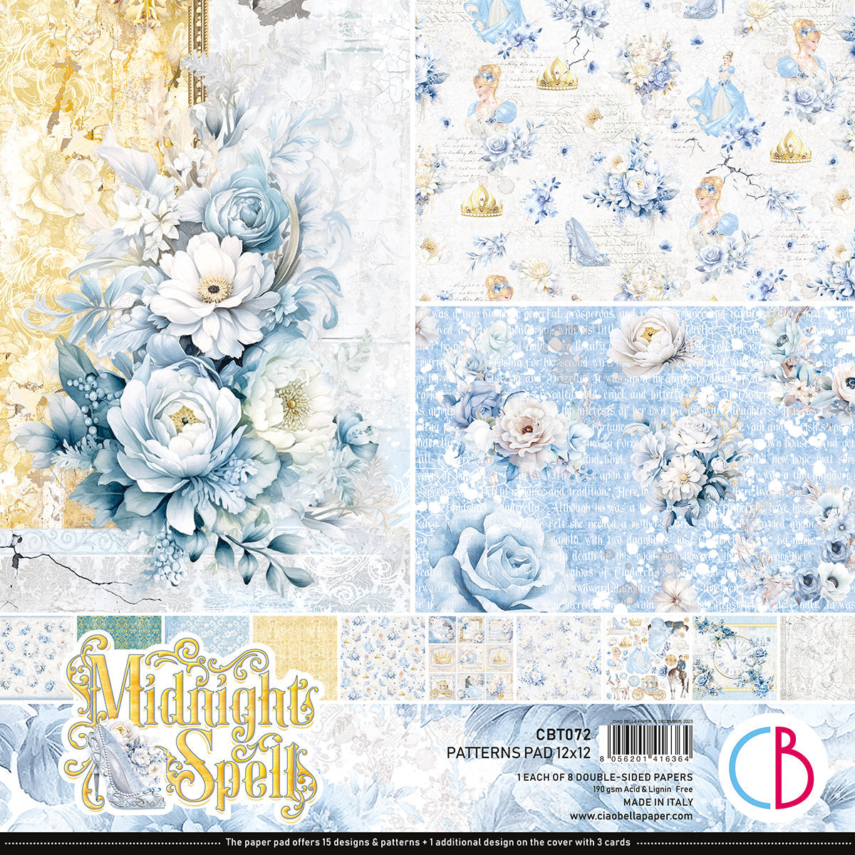 Midnight Spell Patterns Pad 12x12 8/Pkg-1
