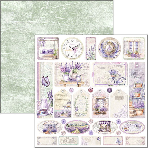 Morning In Provence Patterns Pad 12"x12" 8/Pkg-5