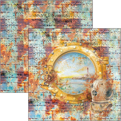 Bloc de patrones de arrecife de coral 12"x12" 8/paq.-3