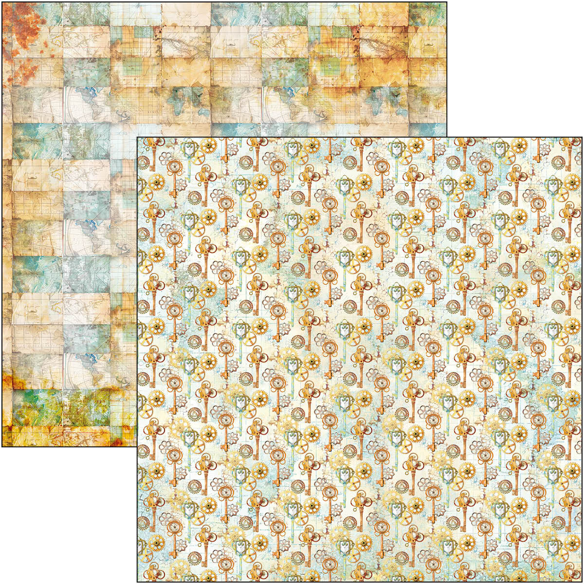 Bloc de patrones de arrecife de coral 12"x12" 8/paq.-6