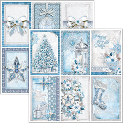 Bloc de motifs bleus Élégance 30x30 cm 8 feuilles/paq-4