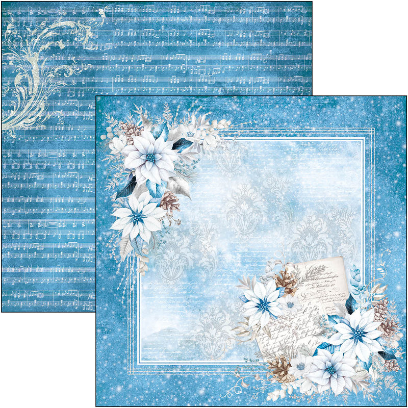 Bloc de motifs bleus Élégance 30x30 cm 8 feuilles/paq-7