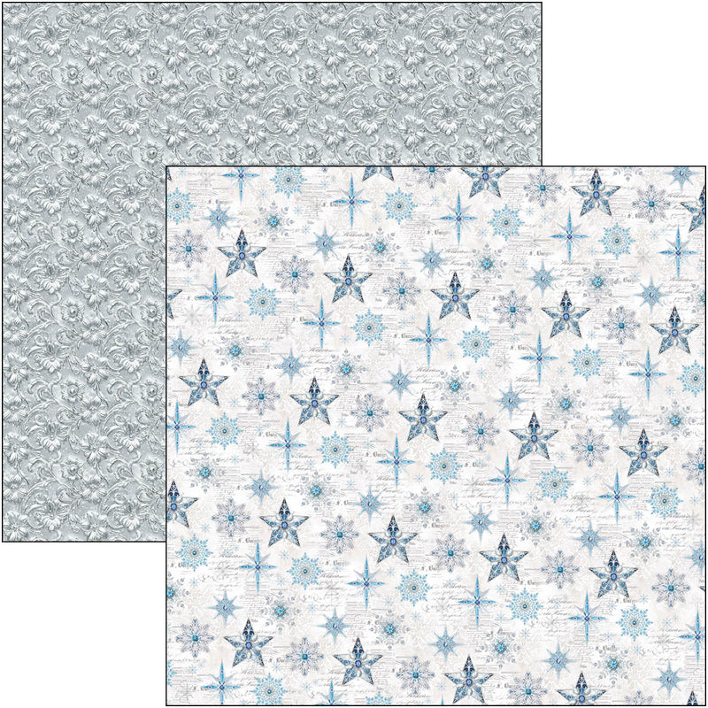 Bloc de motifs bleus Élégance 30x30 cm 8 feuilles/paq-8