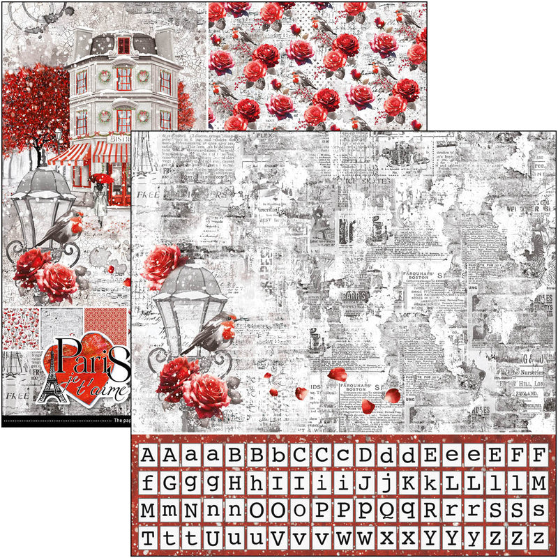 Paris Je t’aime Patterns Pad 12"x12" 8/Pkg-2