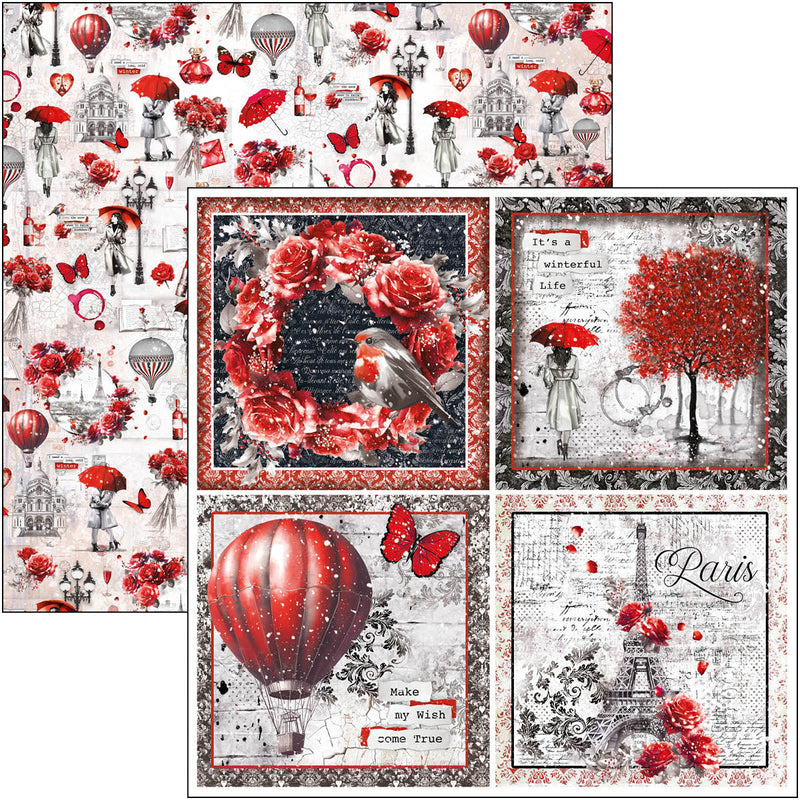 Paris Je t’aime Patterns Pad 12"x12" 8/Pkg-3