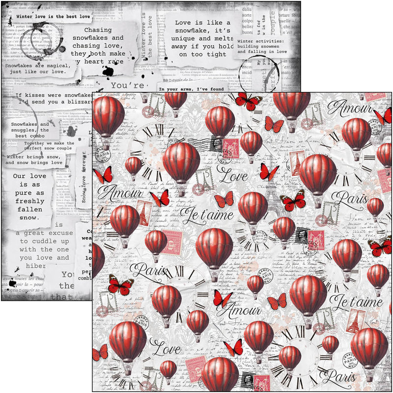Paris Je t’aime Patterns Pad 12"x12" 8/Pkg-5