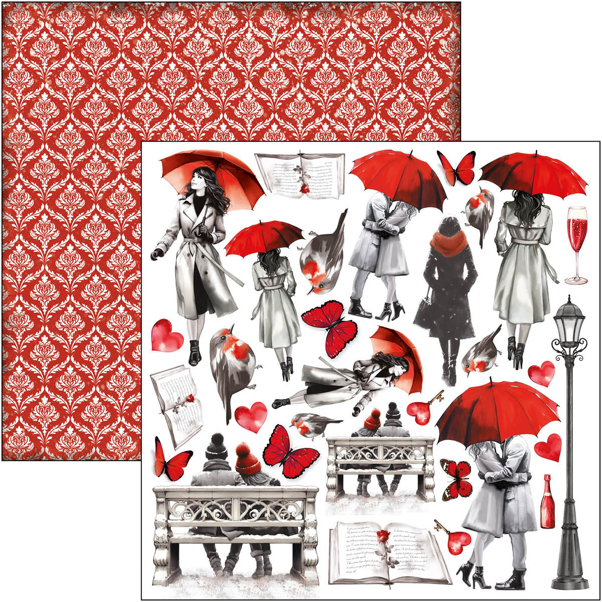 Paris Je t’aime Patterns Pad 12"x12" 8/Pkg-6