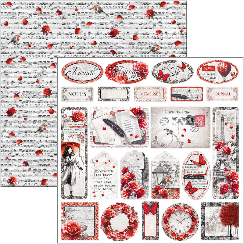 Paris Je t’aime Patterns Pad 12"x12" 8/Pkg-7