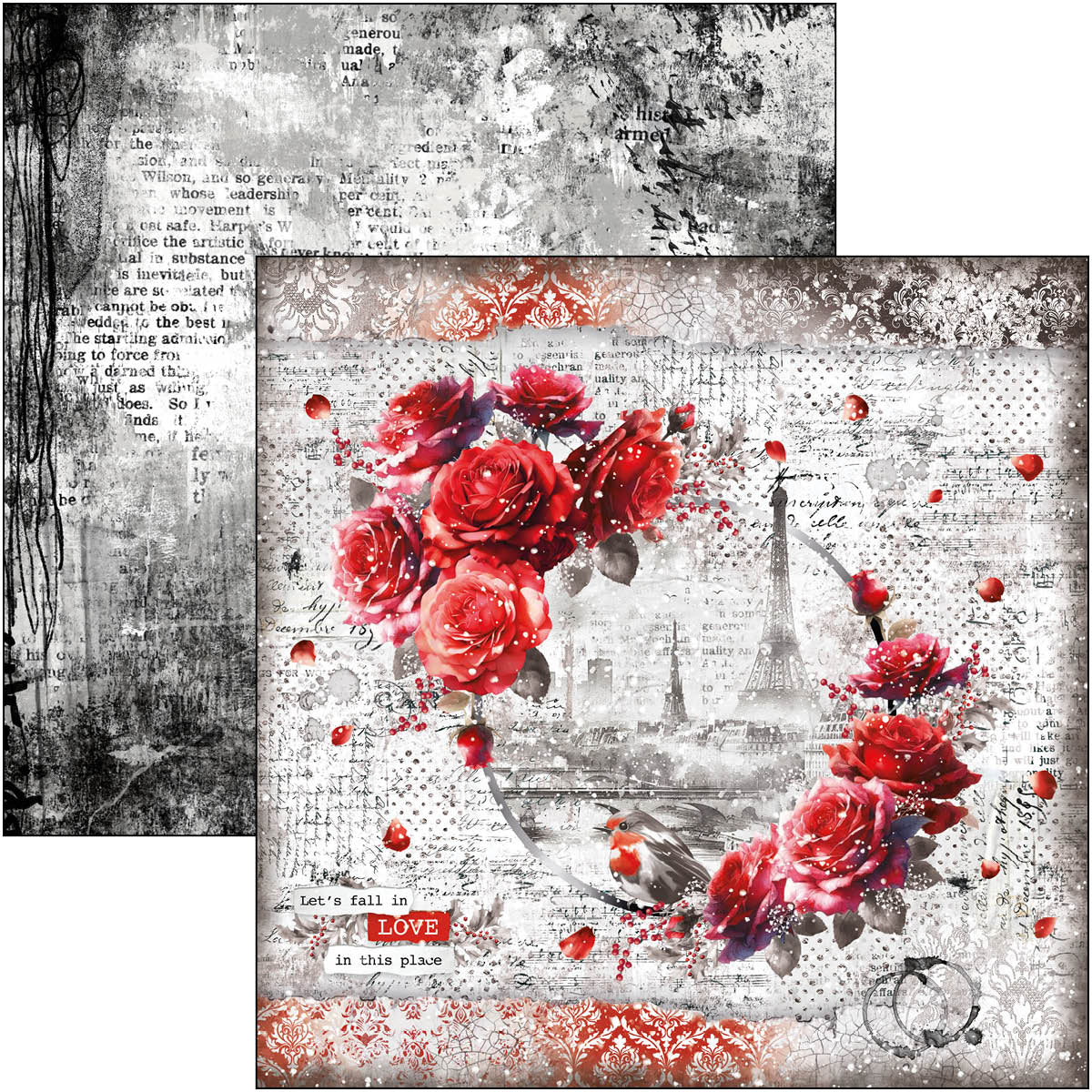 Paris Je t’aime Patterns Pad 12"x12" 8/Pkg-9