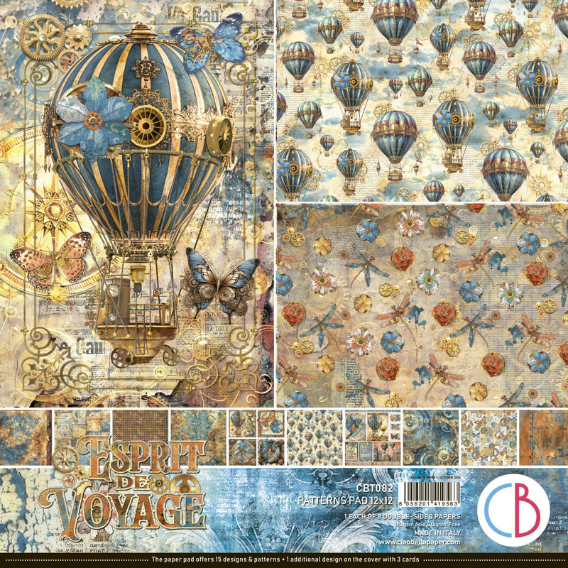 Esprit de Voyage Patterns Pad 12"x12" 8/Pkg-1
