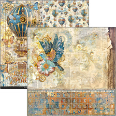Esprit de Voyage Patterns Pad 12"x12" 8/Pkg-2