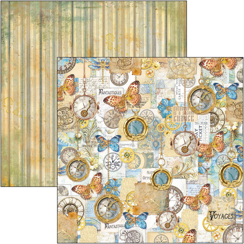 Esprit de Voyage Patterns Pad 12"x12" 8/Pkg-3