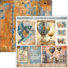 Esprit de Voyage Patterns Pad 12"x12" 8/Pkg-5