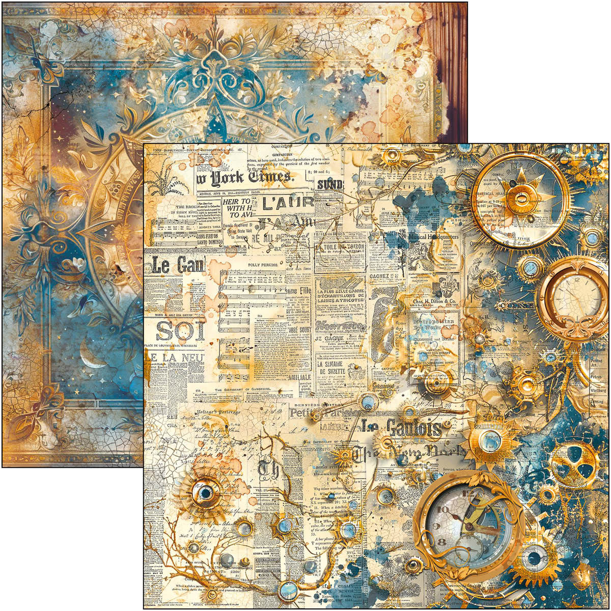 Esprit de Voyage Patterns Pad 12"x12" 8/Pkg-9