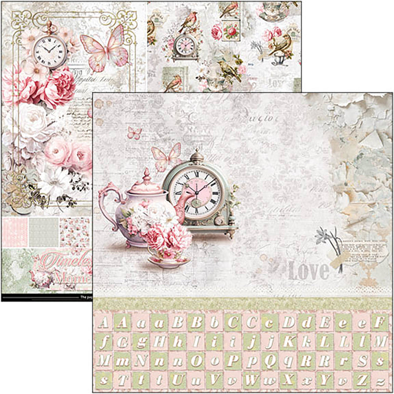 Timeless Moments  Patterns Pad 12"x12" 8/Pkg-6