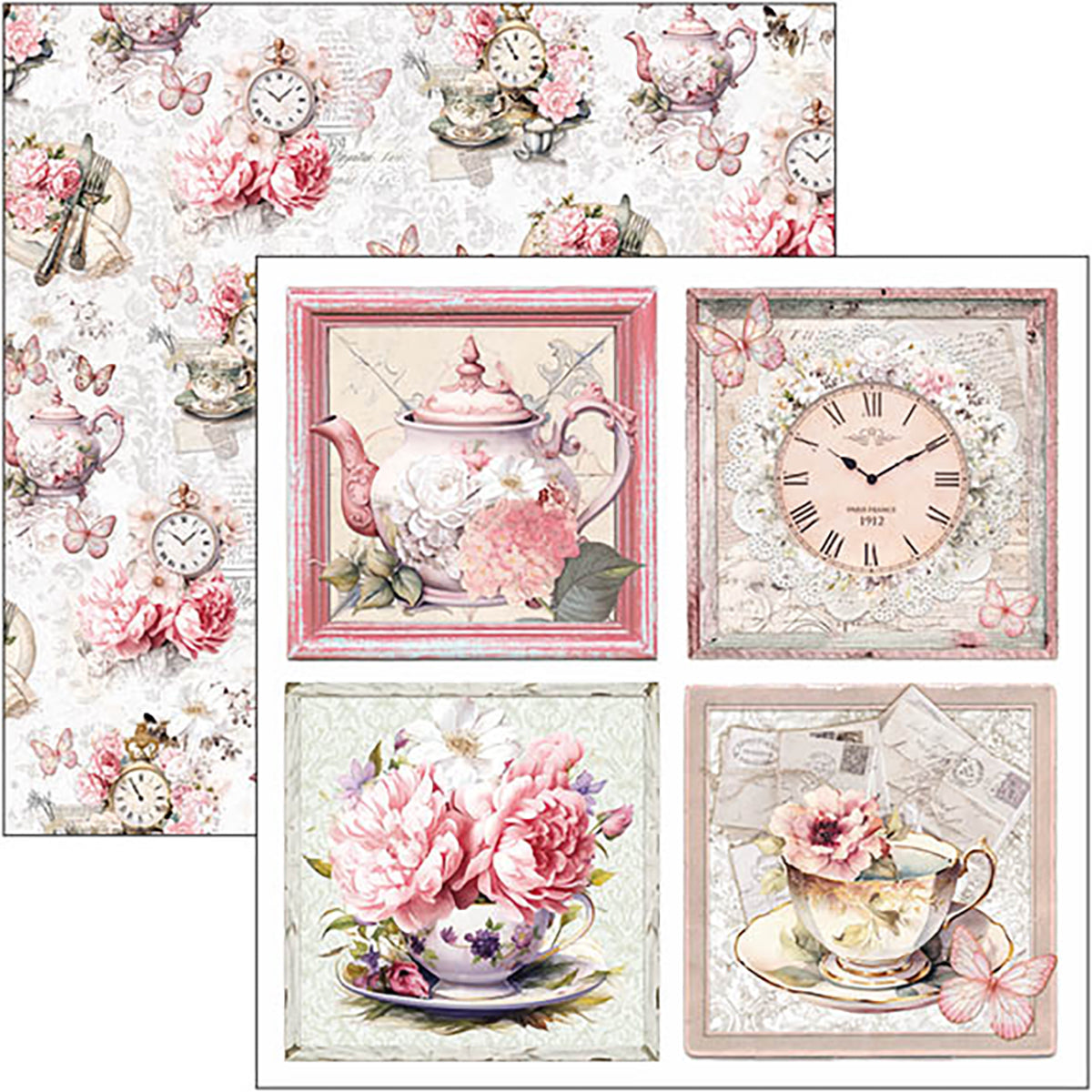 Timeless Moments  Patterns Pad 12"x12" 8/Pkg-2