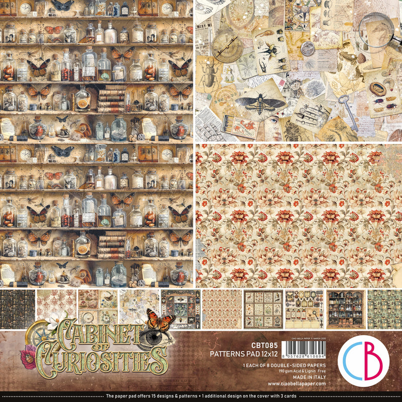 Cabinet Of Curiosities Patterns Pad 12"x12" 8/Pkg-1
