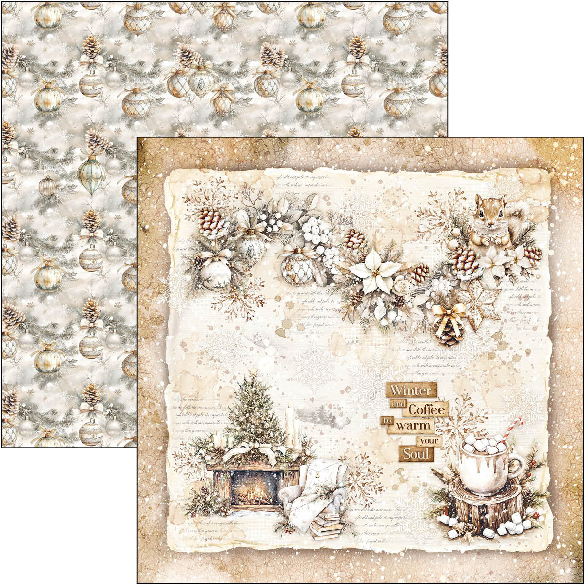 Winter Season Patterns Pad 12"x12" 8/Pkg-4