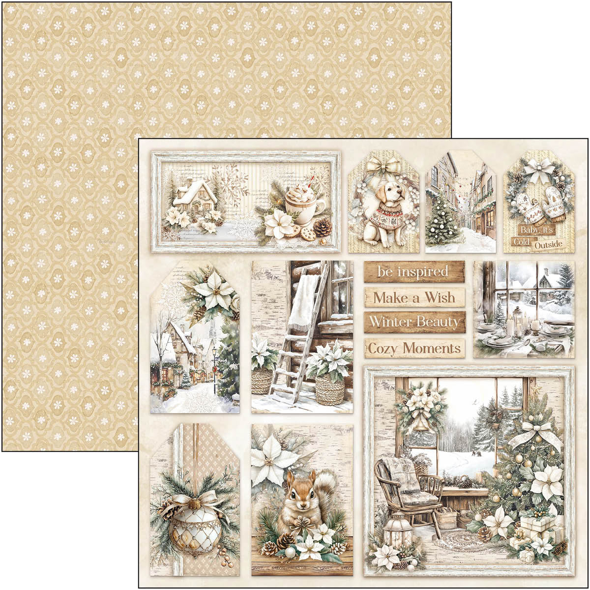 Winter Season Patterns Pad 12"x12" 8/Pkg-5