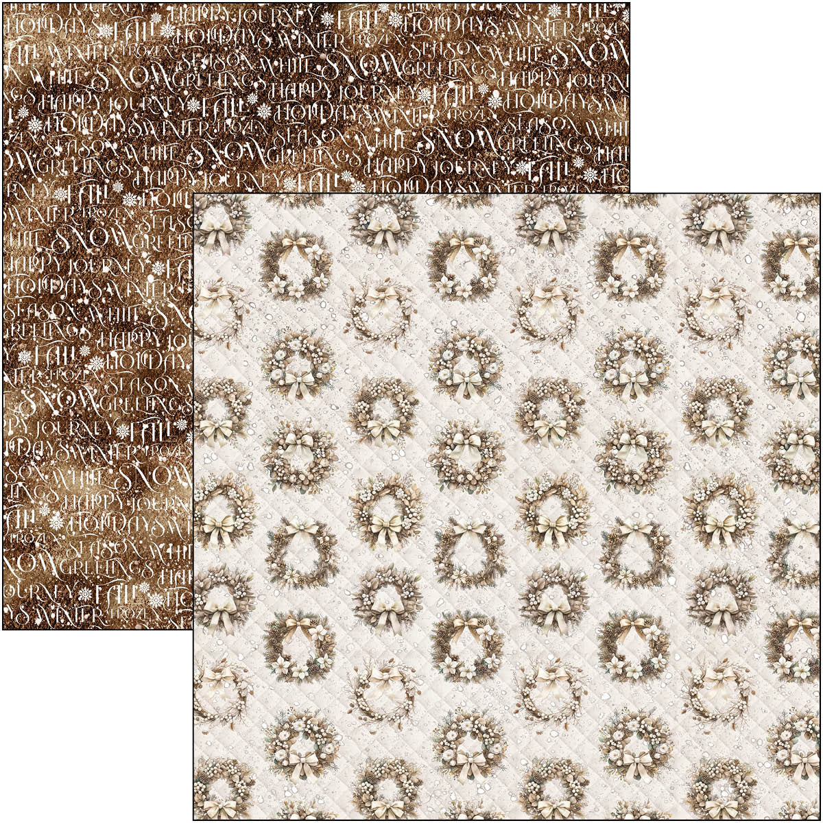 Winter Season Patterns Pad 12"x12" 8/Pkg-8